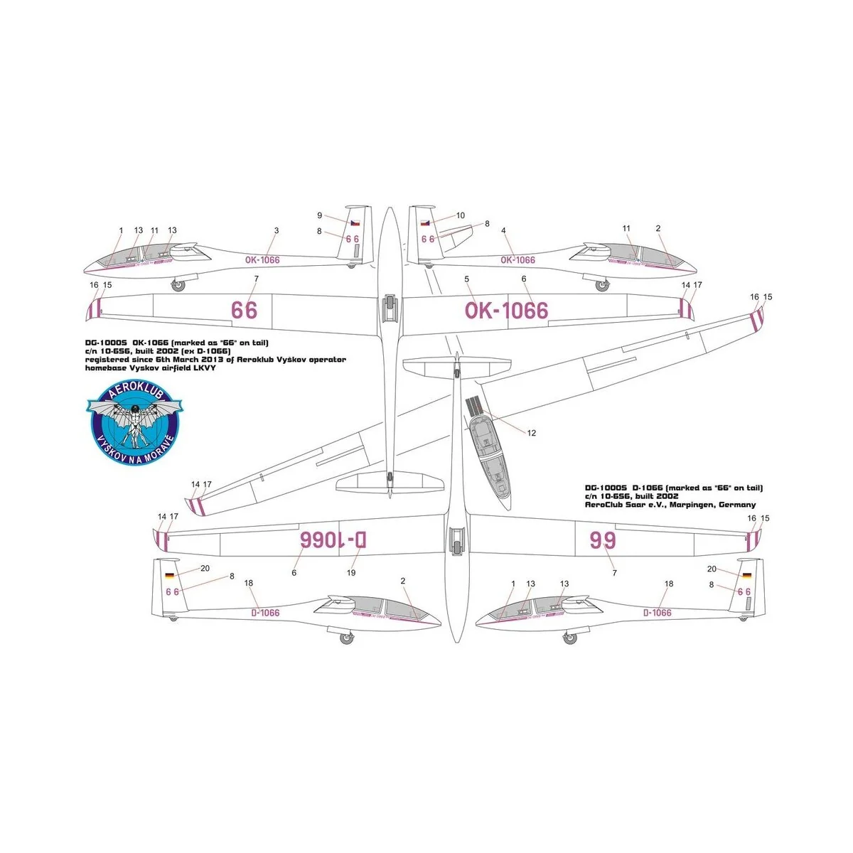 DG-1000S Glider AKVY, 1/48 - Brengun BRP48006