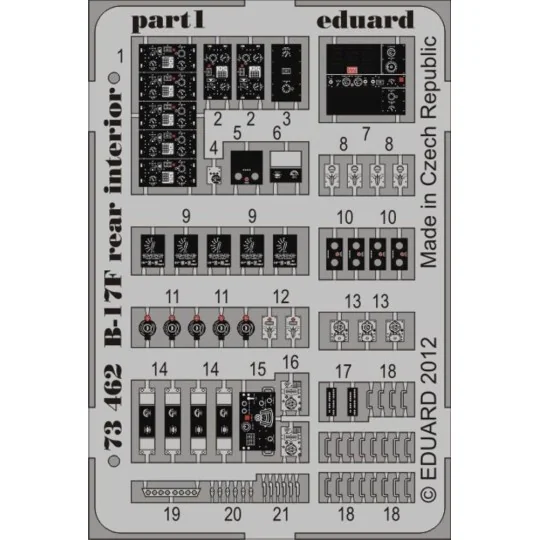 B-17F rear interior for Revell, 1/72 - Eduard Accessories 73462