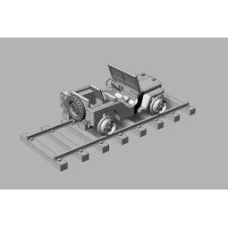 Railway Jeep (2pcs), 1/120 - Hauler HTT120084 2