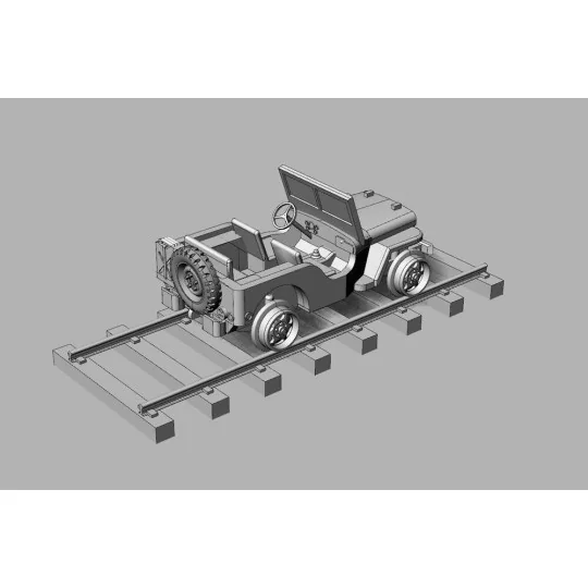 Railway Jeep (2pcs), 1/120 - Hauler HTT120084