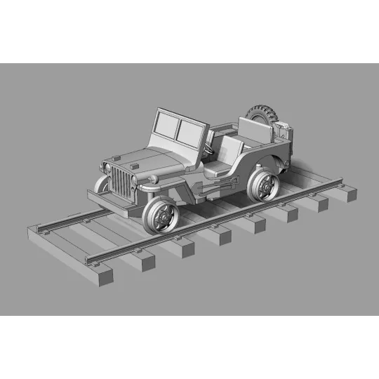 Railway Jeep (2pcs), 1/120 - Hauler HTT120084