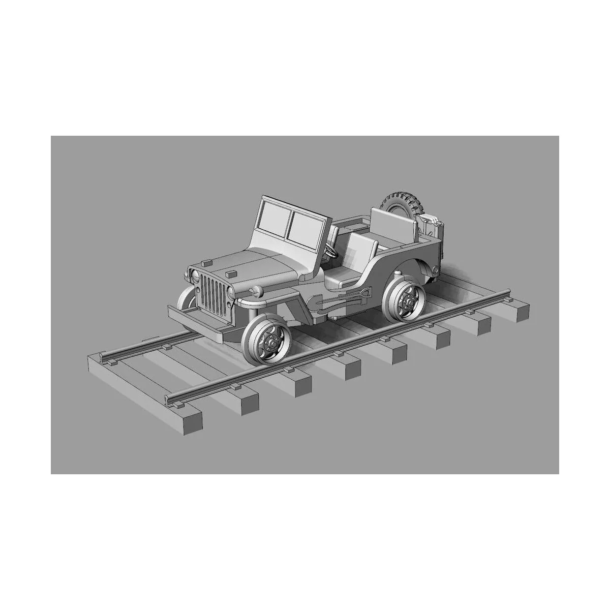 Railway Jeep (2pcs), 1/120 - Hauler HTT120084
