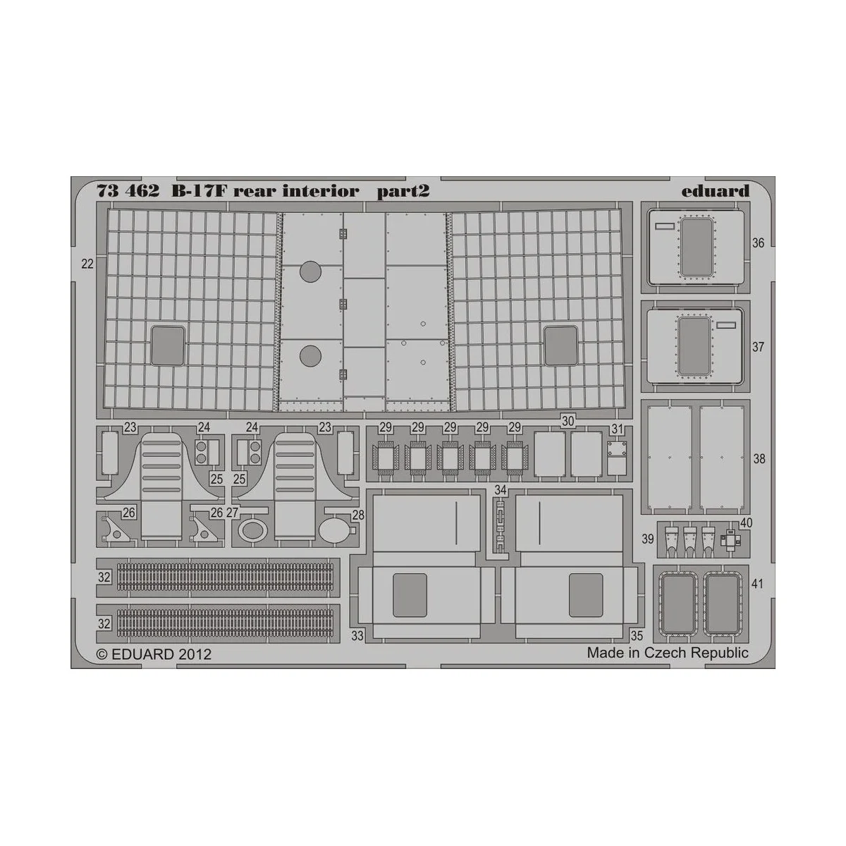 B-17F rear interior for Revell, 1/72 - Eduard Accessories 73462