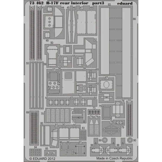 B-17F rear interior for Revell - Eduard Accessories 73462