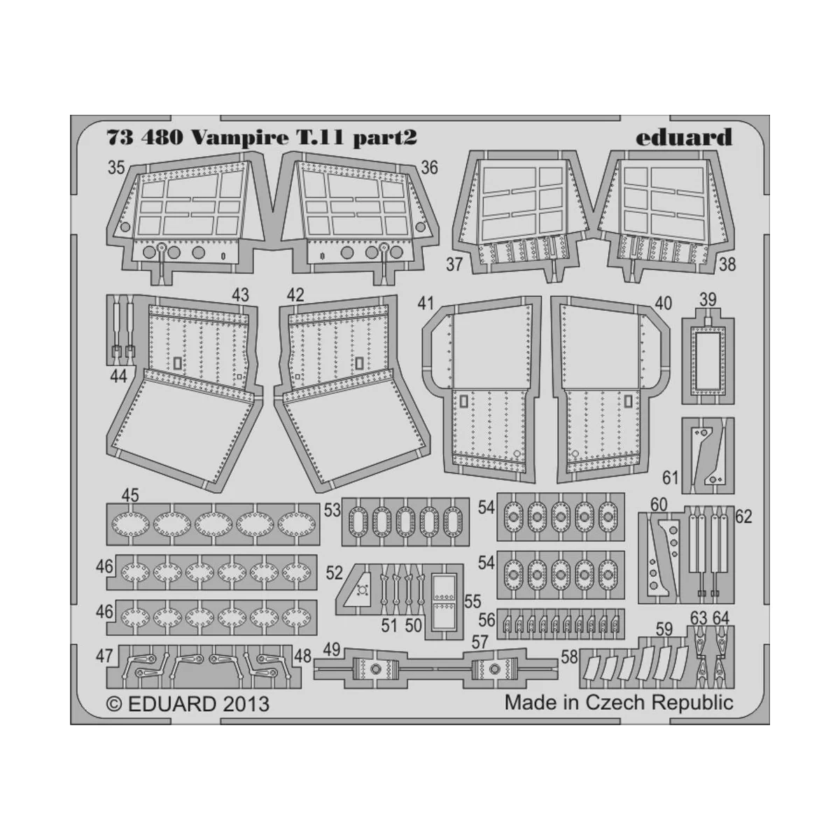 Vampire T.11 for Airfix, 1/72 - Eduard Accessories 73480