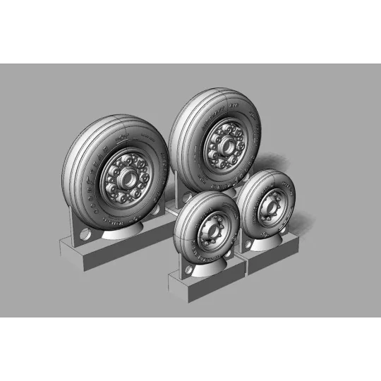 F-14D Tomcat Wheels set, 1/72 - Brengun BRL72238