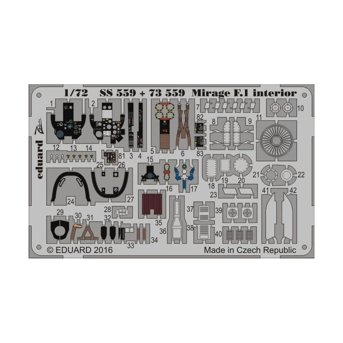 Mirage F.1 for Special Hobby, 1/72 - Eduard Accessories 73559