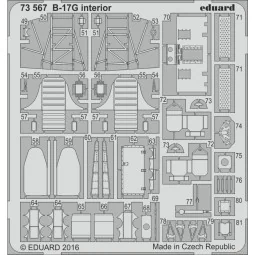 B-17G cockpit interior for Airfix - Eduard Accessories 73567