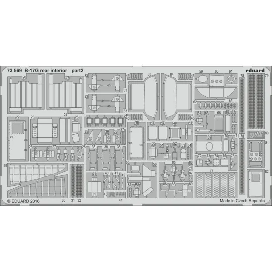B-17G rear interior for Airfix, 1/72 - Eduard Accessories 73569