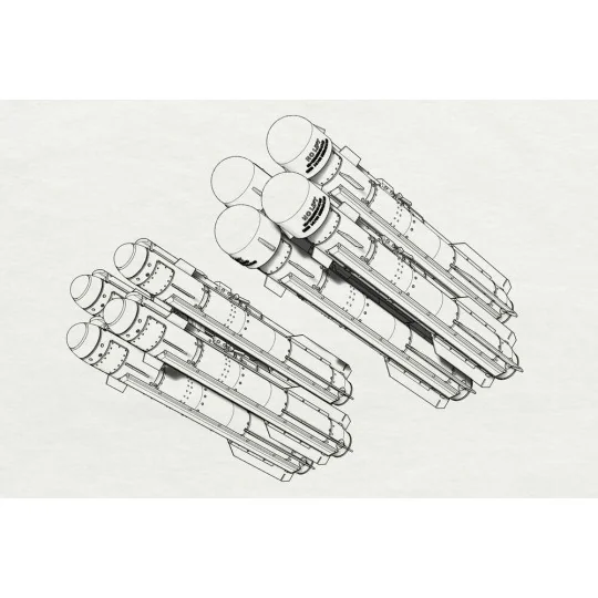 AGM-114 Hellfire (8pcs 2 racks), 1/35 - Hauler HLU35120