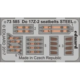 Do 17Z-2 seatbelts STEEL for ICM, 1/72 - Eduard Accessories 73585