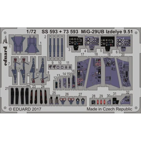 MiG-29UB Izdelye 9.51 for Trumpeter - Eduard Accessories 73593