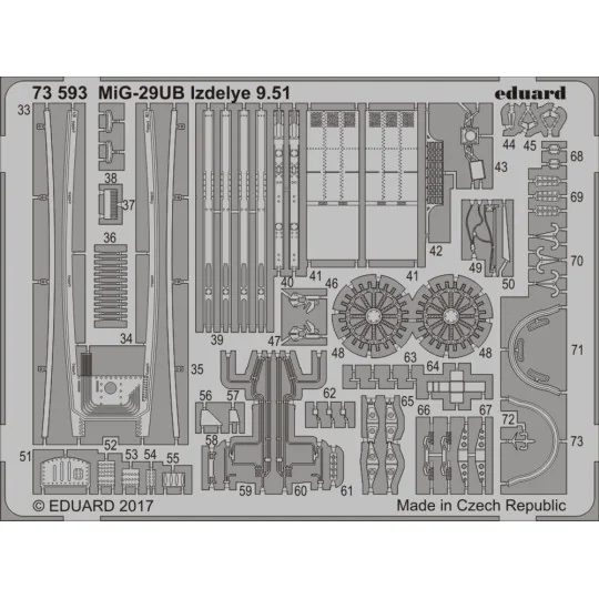 MiG-29UB Izdelye 9.51 for Trumpeter, 1/72 - Eduard Accessories 73593 MiG-29UB Izdelye 9.51 for Trumpeter, 1/72 - Eduard Accessories 73593