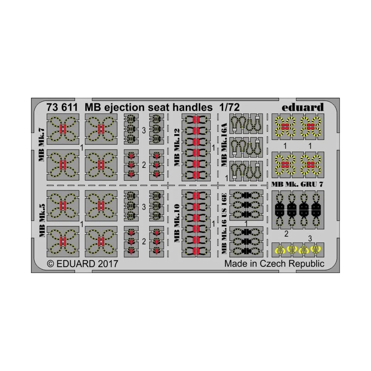 MB ejection seat handles - Eduard Accessories 73611