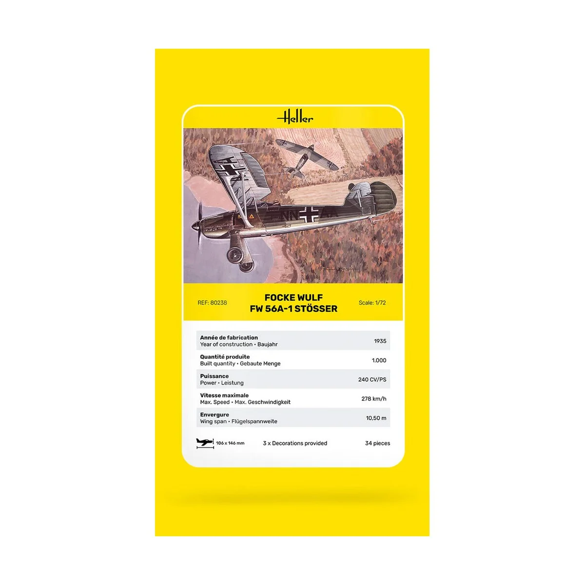 Focke Wulf FW 56A-1 Stösser, 1/72 - Heller 80238