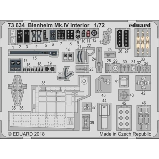 Blenheim Mk.IV interior for Airfix, 1/72 - Eduard Accessories 73634 Blenheim Mk.IV interior for Airfix, 1/72 - Eduard Accessories 73634