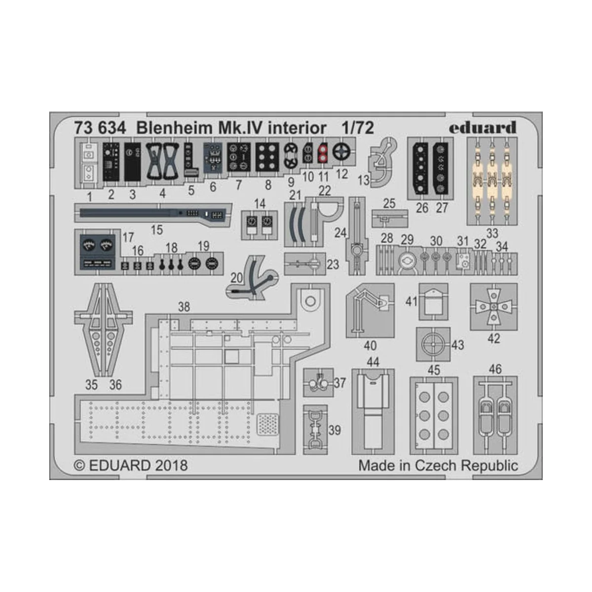 Blenheim Mk.IV interior for Airfix - Eduard Accessories 73634