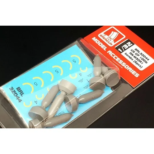 US GP 100lb AN-M30A1 bombs (6pcs), 1/32 - Brengun BRL32044
