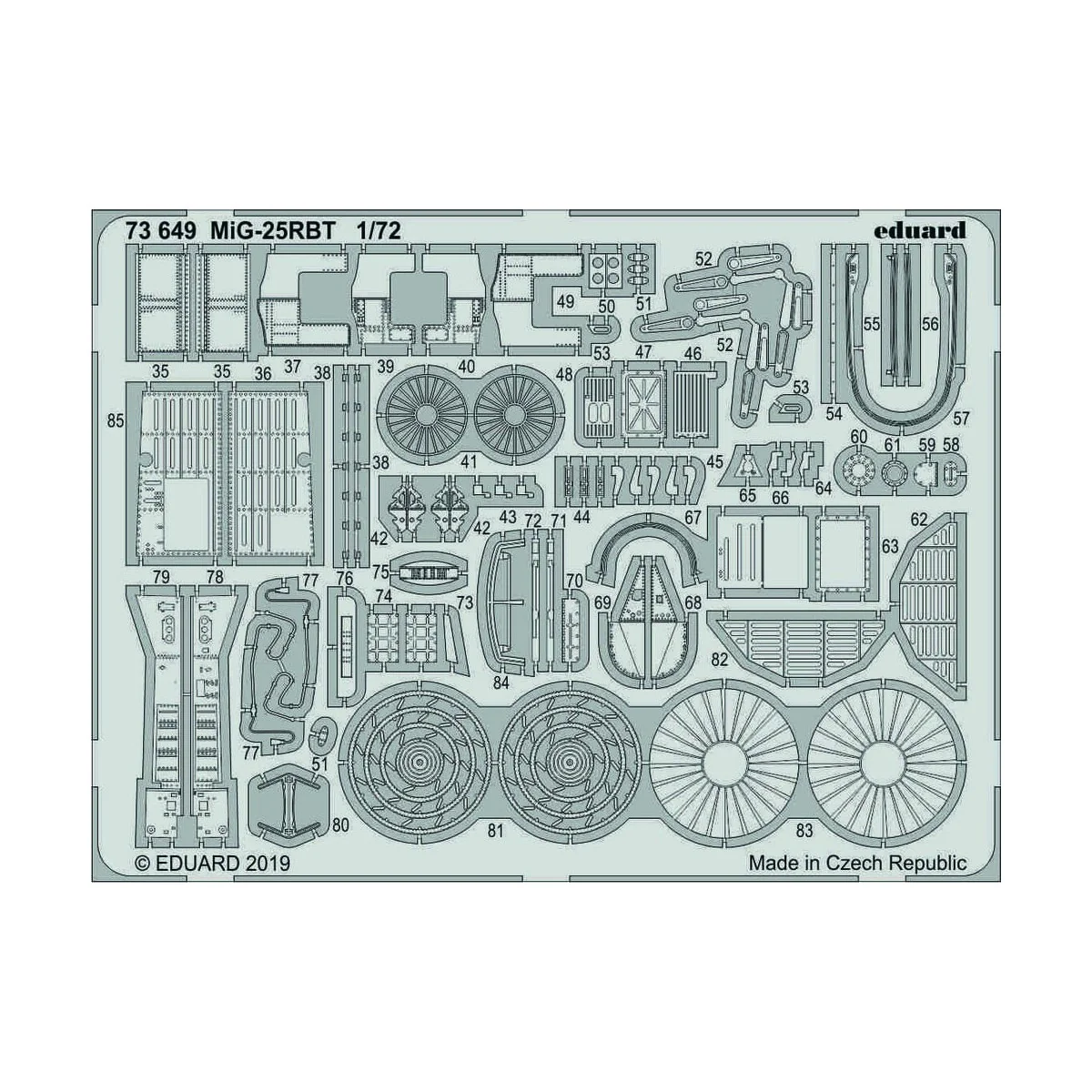 MiG-25RBT for ICM - Eduard Accessories 73649