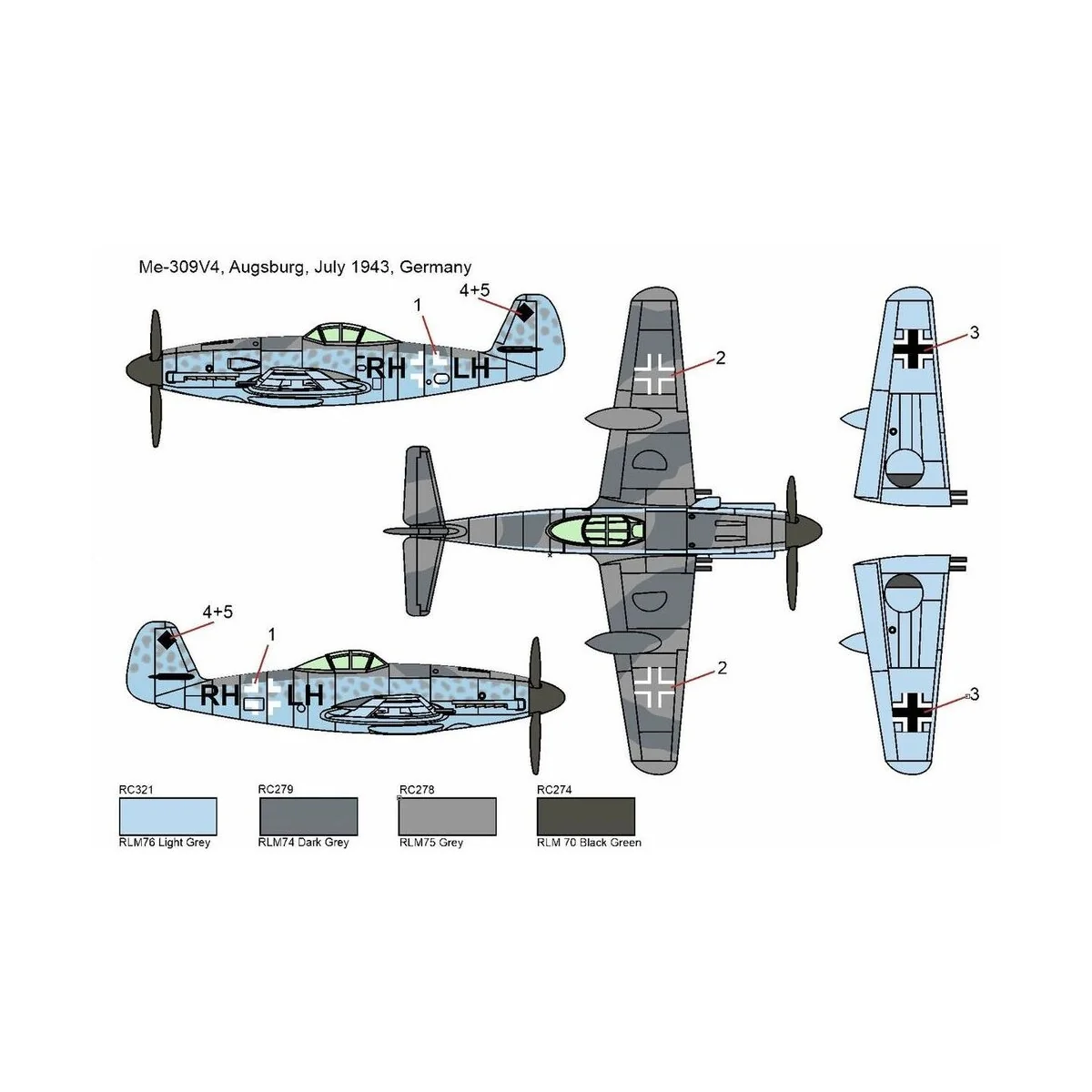 Me-309 V4, 1/144 - Brengun BRP144017