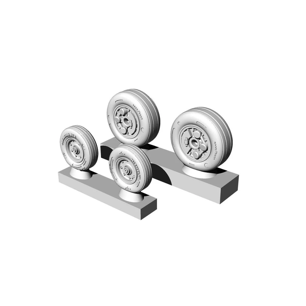 F/A-18 C/D wheel set, 1/72 - Brengun BRL72263
