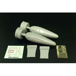 US 110 gal drop tank (2pcs), 1/32 - Brengun BRL32047 2