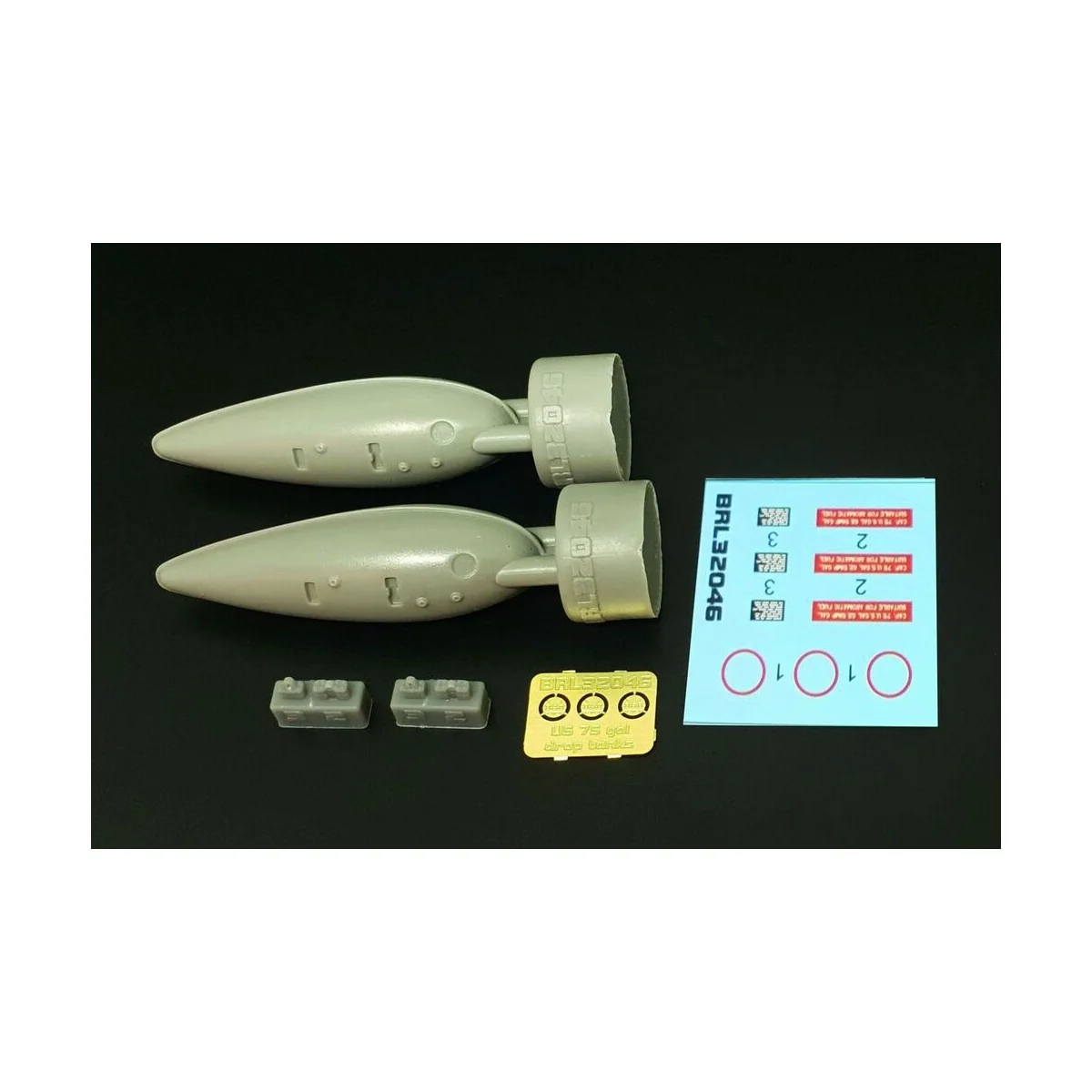 US 75 gal drop tank (2pcs), 1/32 - Brengun BRL32046