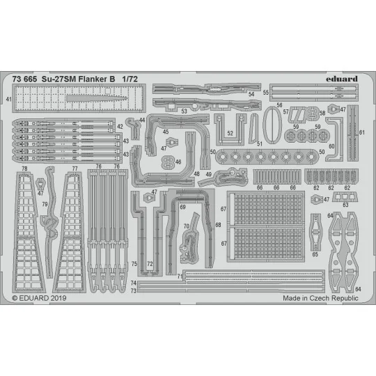 Su-27SM Flanker B for Zvezda - Eduard Accessories 73665