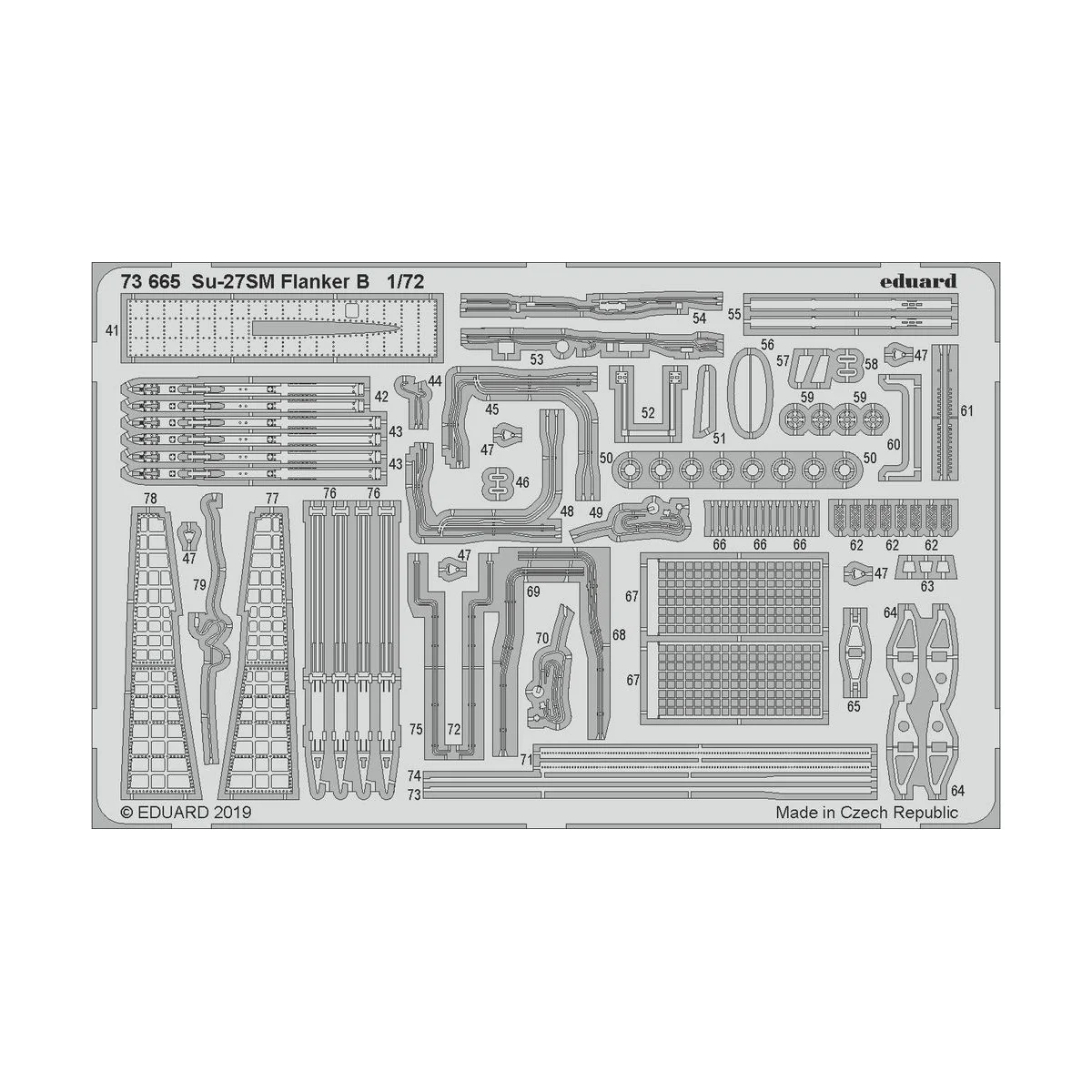 Su-27SM Flanker B for Zvezda - Eduard Accessories 73665