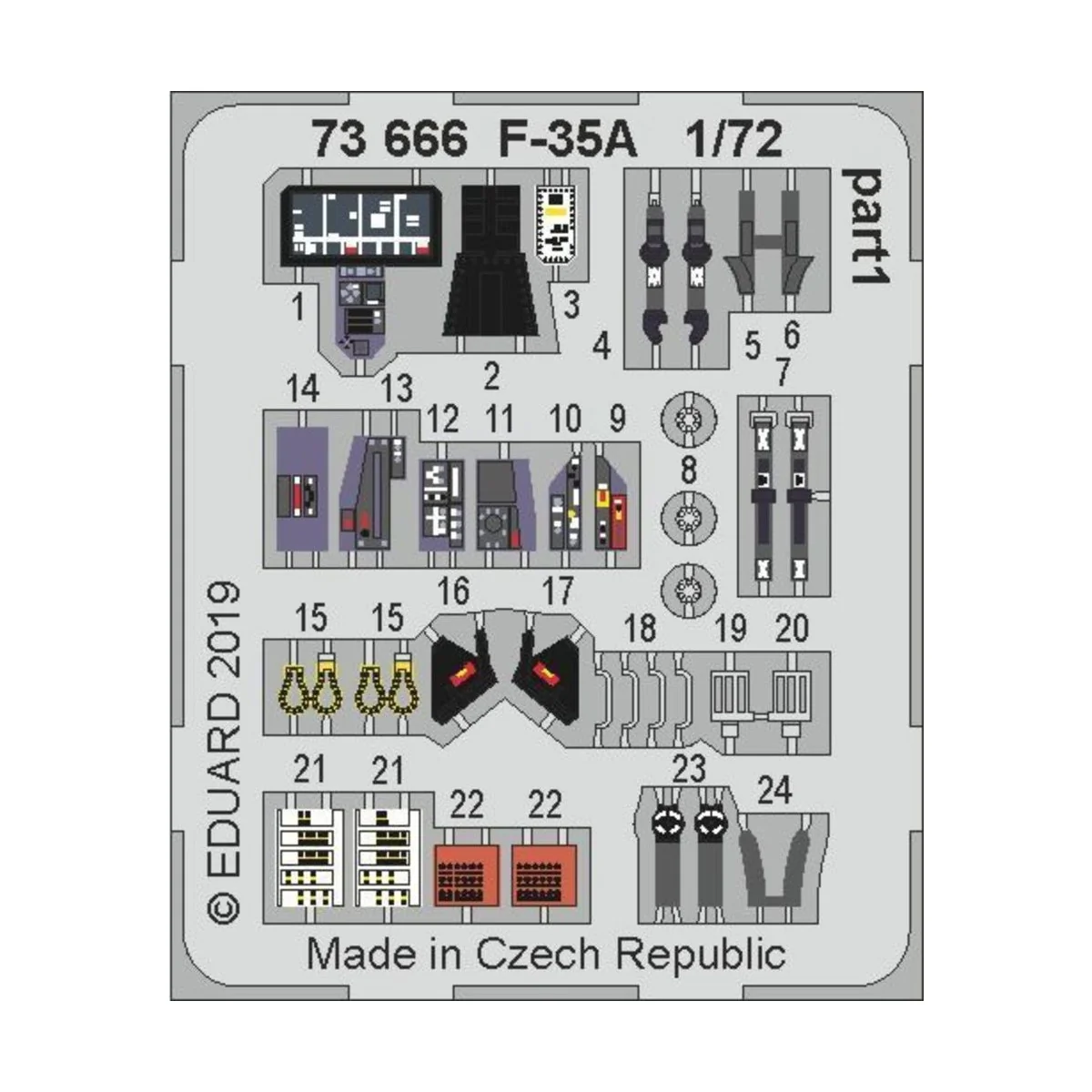 F-35A for Academy, 1/72 - Eduard Accessories 73666