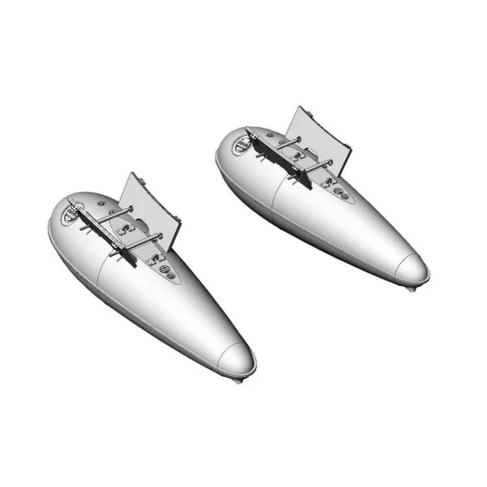 US 110 gal drop tank (2pcs), 1/72 - Brengun BRL72270