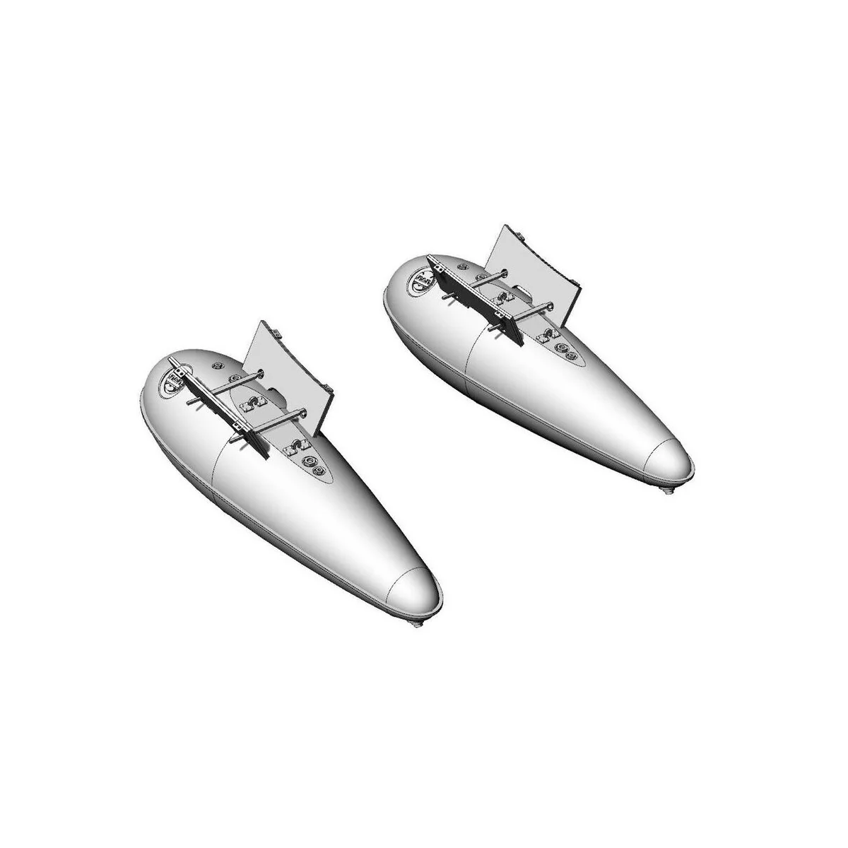 US 110 gal drop tank (2pcs), 1/72 - Brengun BRL72270
