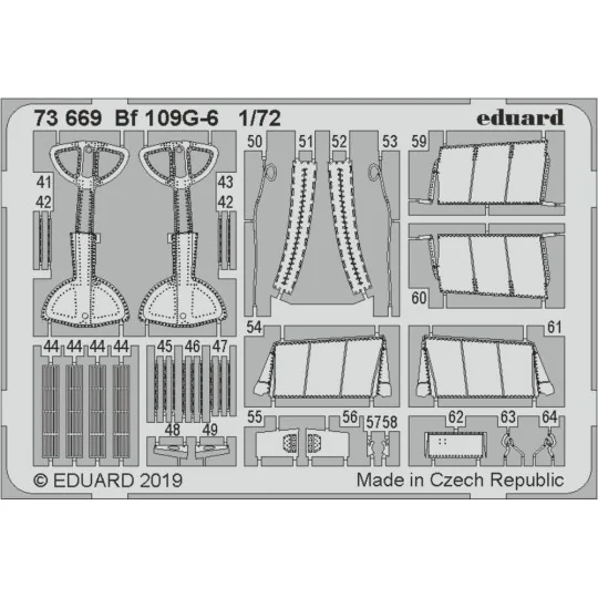 Bf 109G-6 for Tamiya, 1/72 - Eduard Accessories 73669