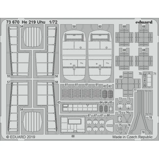 He 219 Uhu for Dragon, 1/72 - Eduard Accessories 73670