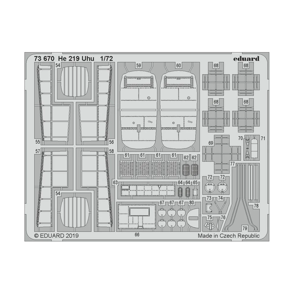 He 219 Uhu for Dragon - Eduard Accessories 73670