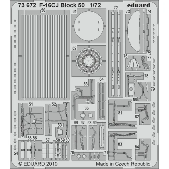 F-16CJ Block 50 for Tamiya - Eduard Accessories 73672