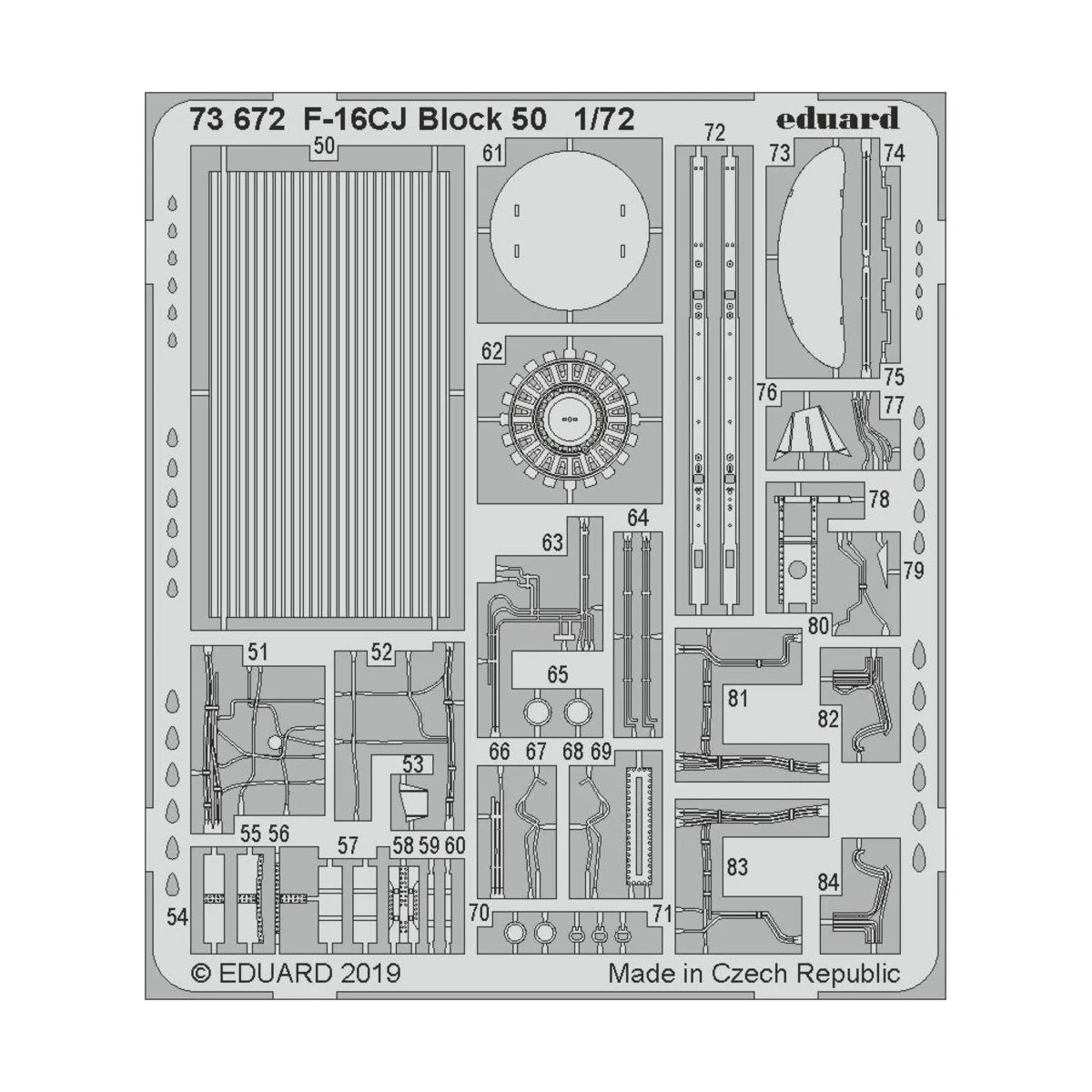 F-16CJ Block 50 for Tamiya, 1/72 - Eduard Accessories 73672