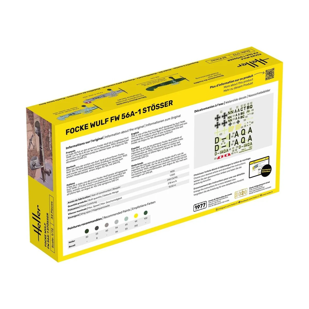 Focke Wulf FW 56A-1 Stösser, 1/72 - Heller 80238