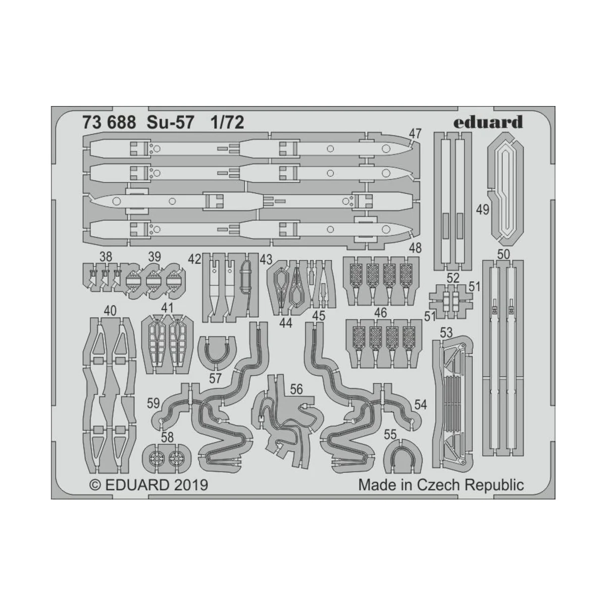 Su-57 for Zvezda, 1/72 - Eduard Accessories 73688