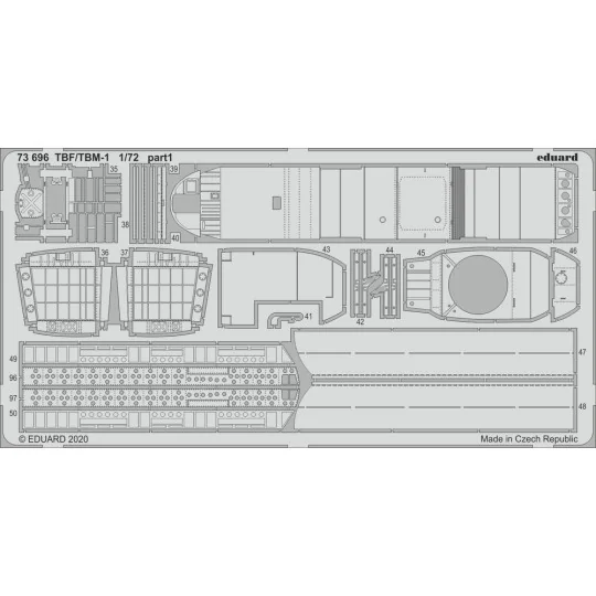 TBF/TBM-1 Avenger for Hasegawa, 1/72 - Eduard Accessories 73696 TBF/TBM-1 Avenger for Hasegawa, 1/72 - Eduard Accessories 73696