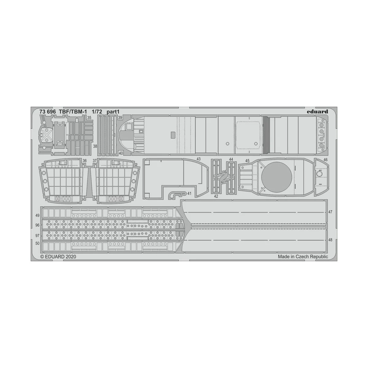 TBF/TBM-1 Avenger for Hasegawa, 1/72 - Eduard Accessories 73696 TBF/TBM-1 Avenger for Hasegawa, 1/72 - Eduard Accessories 73696