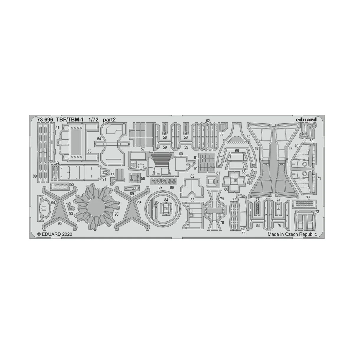 TBF/TBM-1 Avenger for Hasegawa, 1/72 - Eduard Accessories 73696 TBF/TBM-1 Avenger for Hasegawa, 1/72 - Eduard Accessories 73696