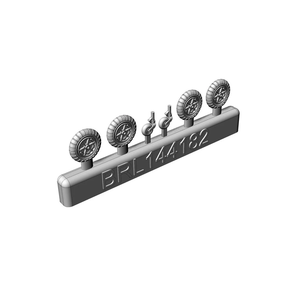 Messerschmitt Bf-109 A-F wheels set (2 sets), 1/144 - Brengun BRL14...