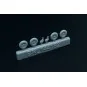 Messerschmitt Bf-109 A-F wheels set (2 sets), 1/144 - Brengun BRL14...