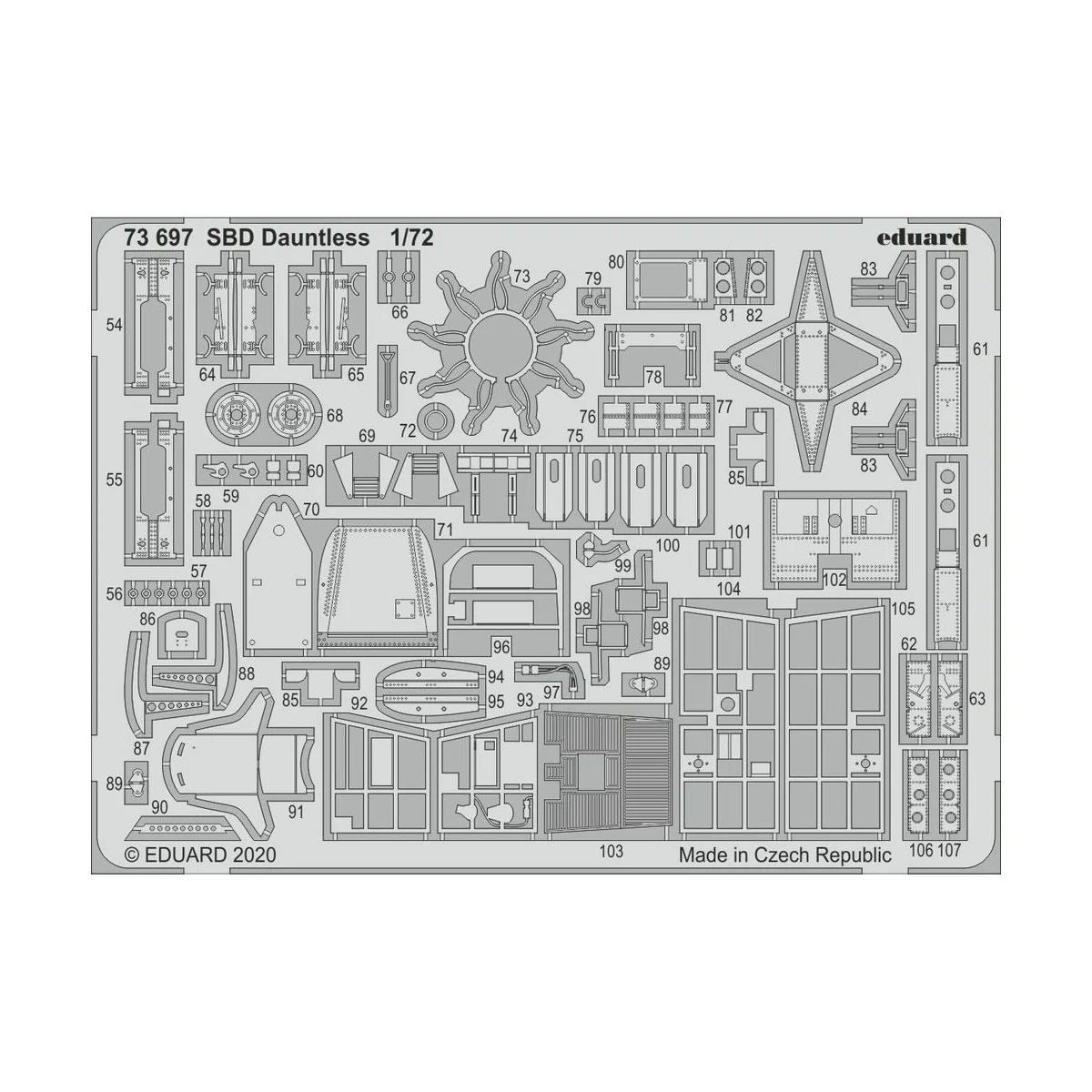 SBD Dauntless for Hasegawa, 1/72 - Eduard Accessories 73697