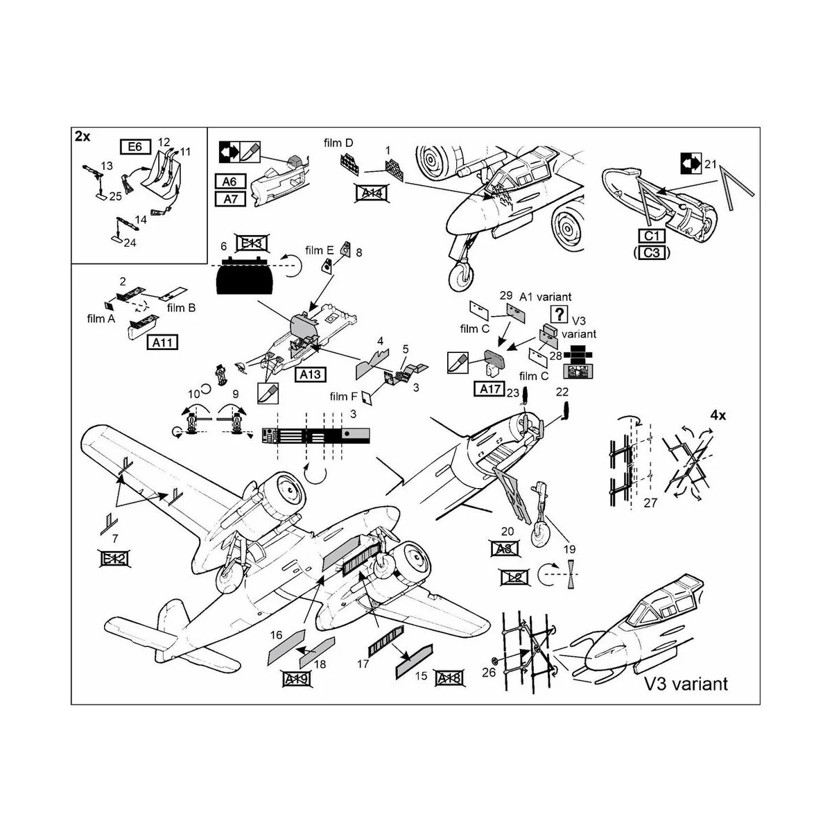 Focke Wulf Ta-154 (Hasegawa kit), 1/72 - Brengun BRL72277