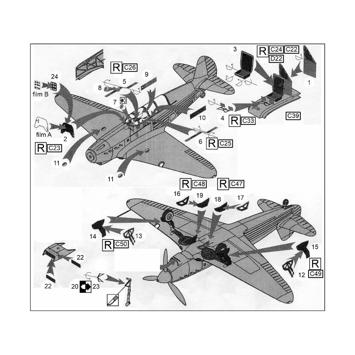 Yak-7A (ICM kit), 1/48 - Brengun BRL48173