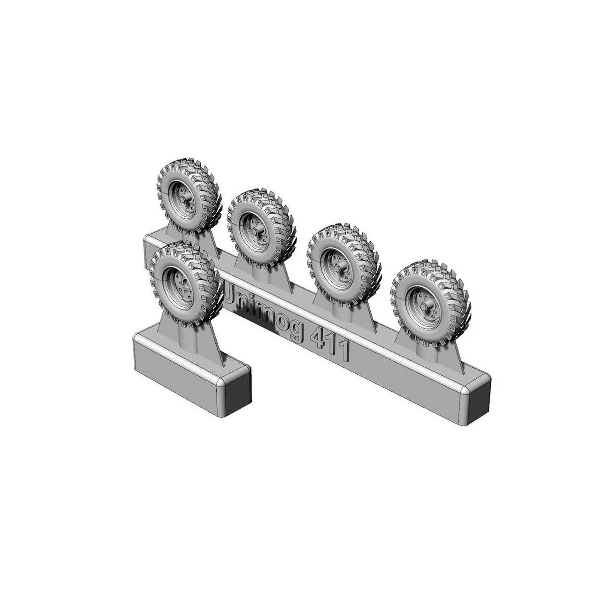 MB Unimog 411 wheels, 1/87 - Hauler HLR87221