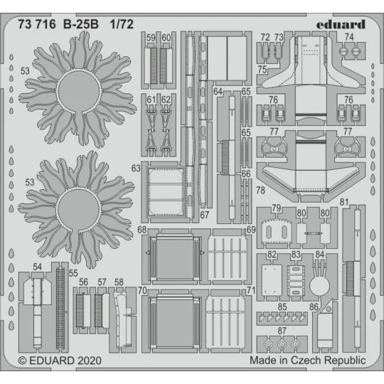 B-25B for Airfix, 1/72 - Eduard Accessories 73716 B-25B for Airfix, 1/72 - Eduard Accessories 73716