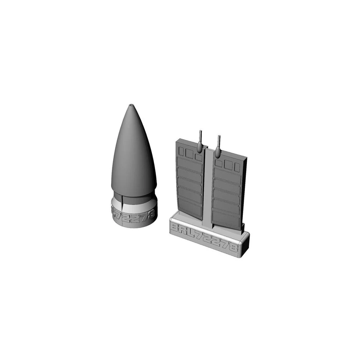 MiG-29A Radome and closed upper jet intakes (Italeri kit), 1/72 - B...